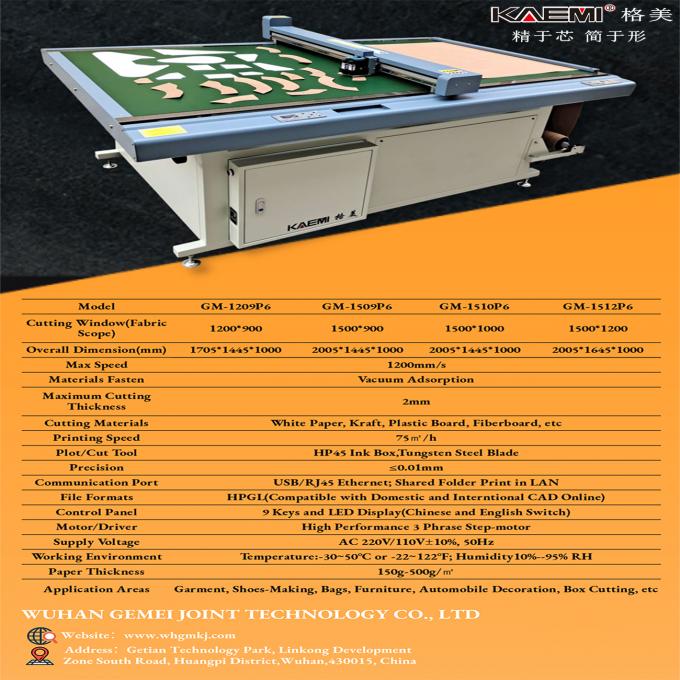 Macchina per il taglio a getto d'inchiostro CAD per le borse per calzature per abbigliamento per tessuti per carta 2